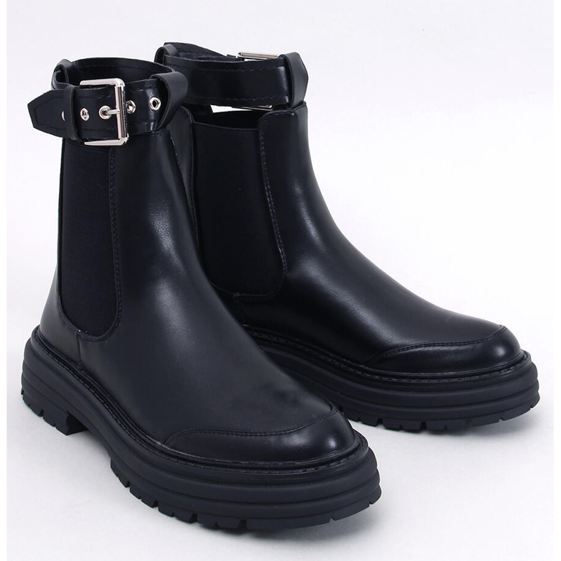 Bottines Chelsea femme Stoke Black Pu noir 1