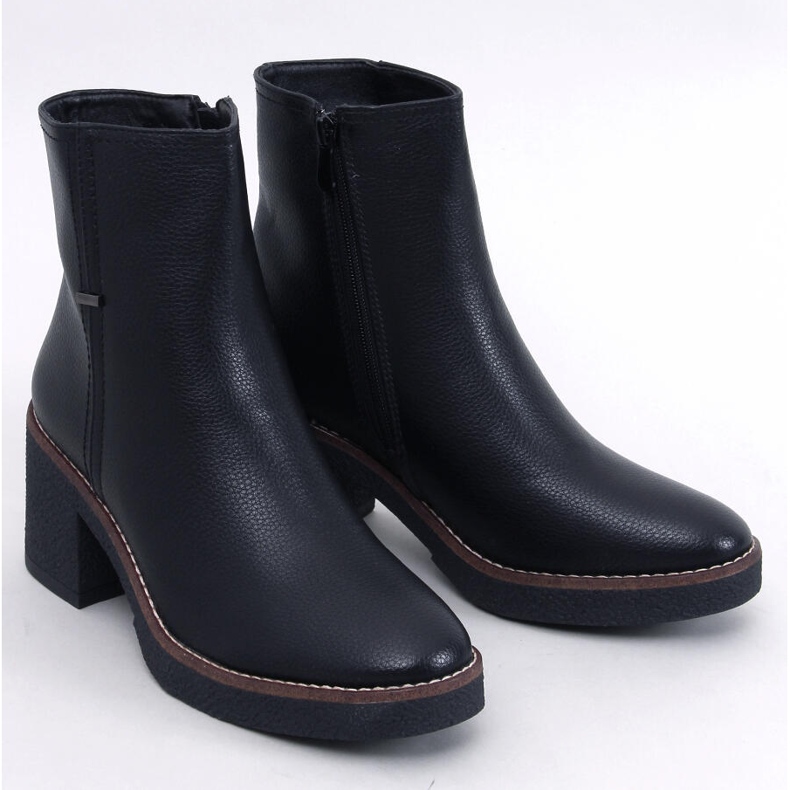 Tamika Bottines à talons hauts en caoutchouc noir le noir 1