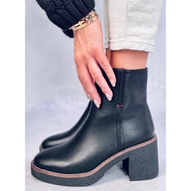 Tamika Bottines à talons hauts en caoutchouc noir le noir 5