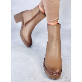 Tamika Bottines à talons en caoutchouc beige 5