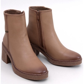 Tamika Bottines à talons en caoutchouc beige 1
