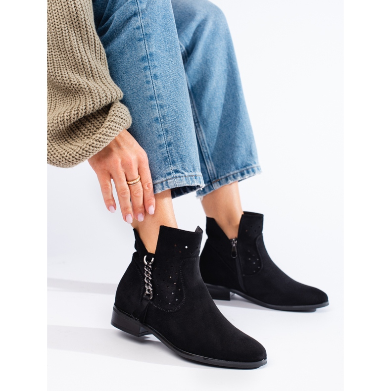 Bottes de printemps ajourées Vinceza noir 2