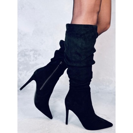 Bottes classiques à talons hauts par Danielle Black le noir 4