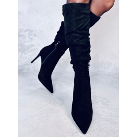 Bottes classiques à talons hauts par Danielle Black le noir 2