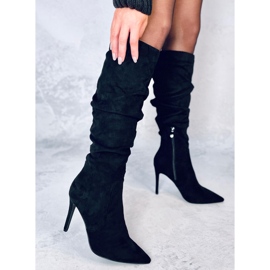 Bottes classiques à talons hauts par Danielle Black le noir 3