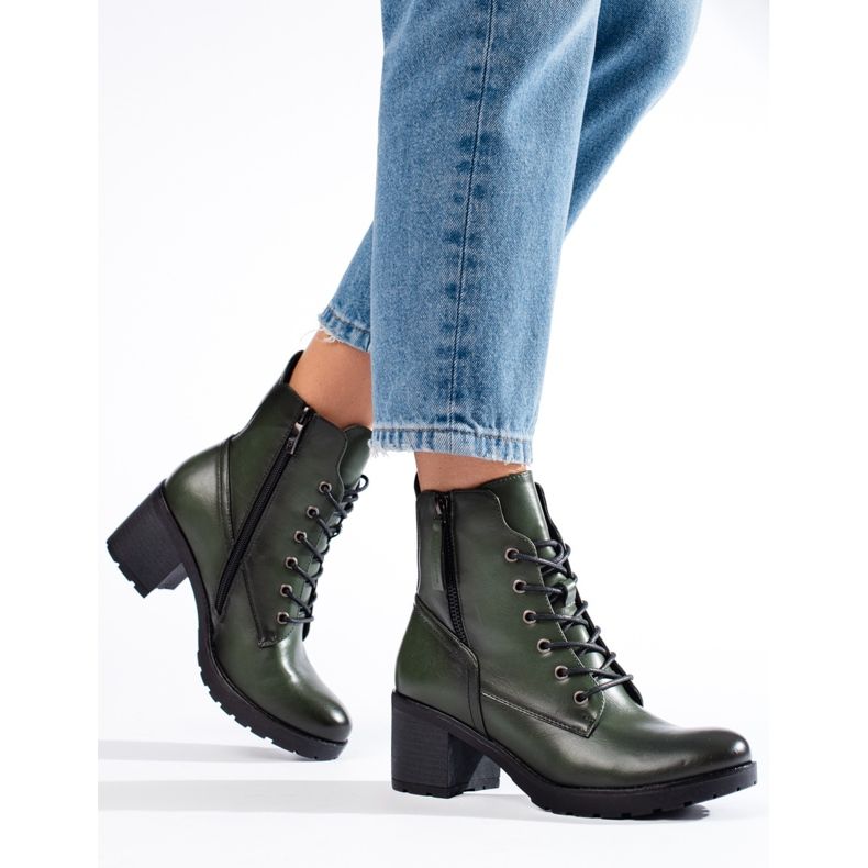 W. Potocki Bottines femme, vertes, Potocki 1