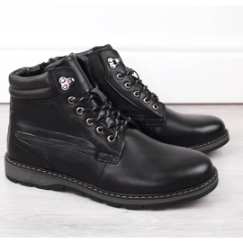Bottines isolées en cuir pour hommes, noires, T.Sokolski Z23-111 1