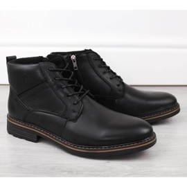 Bottines isolées en cuir pour hommes, noires, T.Sokolski Z22-69 le noir 1 Bottines isolées en cuir pour hommes, noires, T.Sokolski Z22-69 le noir 1
