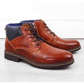 Bottines isolées en cuir pour hommes, marron, T.Sokolski Z22-69 brun 1
