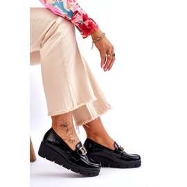 Lemar Mocassins en cuir verni avec décoration sur la cale, noir le noir 4 Lemar Mocassins en cuir verni avec décoration sur la cale, noir le noir 4