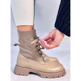 Bottines pull Tierr Kaki brun 5