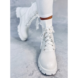 Tierr Bottines supérieures en pull blanc blanche 5