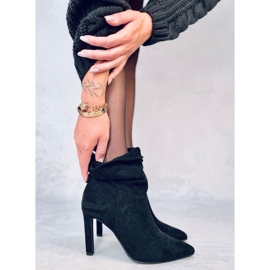 Yvonne Bottines à talons hauts en daim noir le noir 3