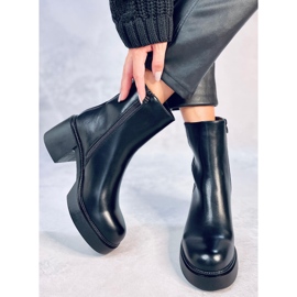 Ruffin Bottines noires à talon stable le noir 5