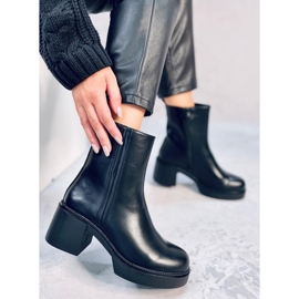 Ruffin Bottines noires à talon stable le noir 2