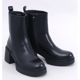 Ruffin Bottines noires à talon stable le noir 1
