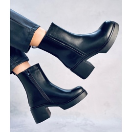 Ruffin Bottines noires à talon stable le noir 4