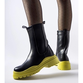 Bottines noires à semelle colorée de Delebio le noir 3