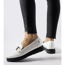 Inna Mocassins compensés vernis blancs par Vinceza blanche 1 Inna Mocassins compensés vernis blancs par Vinceza blanche 1