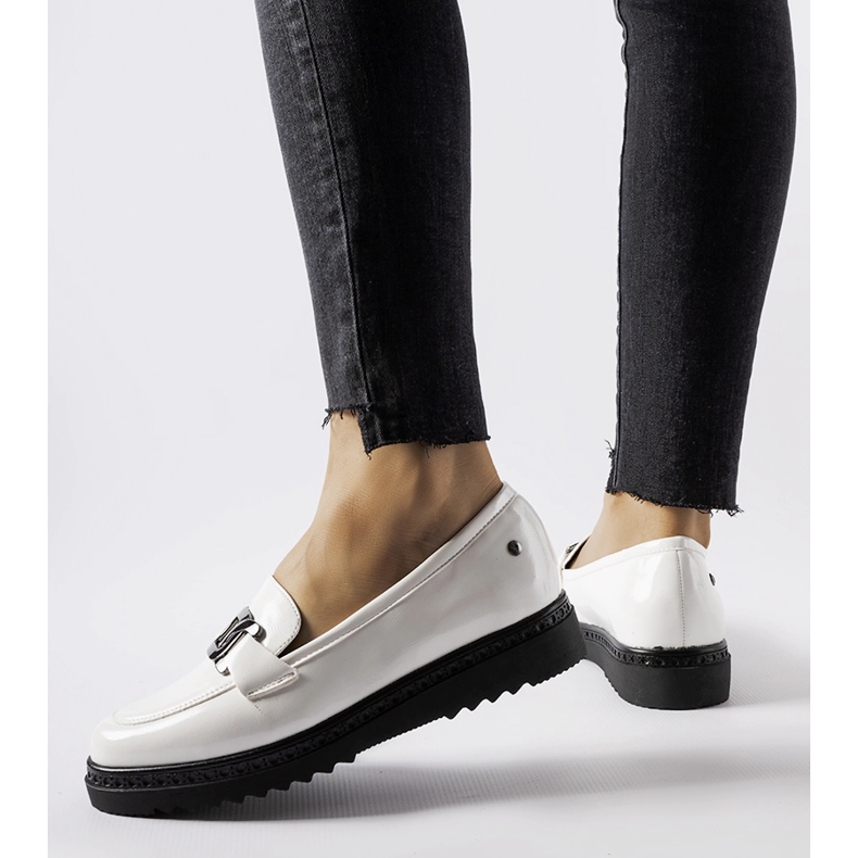 Inna Mocassins compensés vernis blancs par Vinceza blanche 1 Inna Mocassins compensés vernis blancs par Vinceza blanche 1