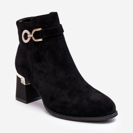 Bottes en daim à la mode pour femmes noires Nola le noir 1