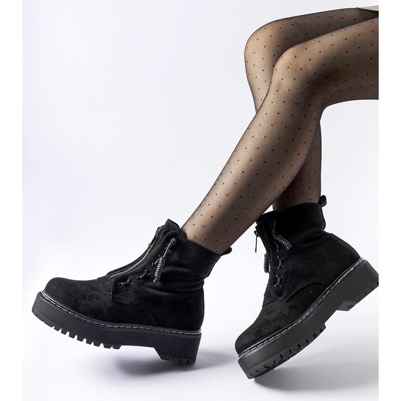 Bottines Doganella noires avec fermeture éclair 1