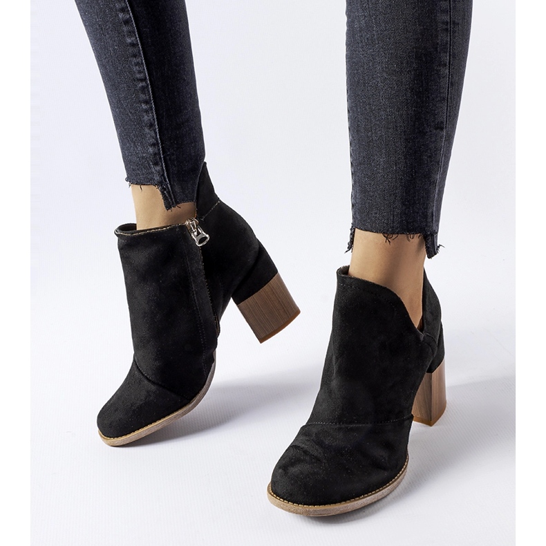 Bottines à talons hauts noires Artemisia le noir 1