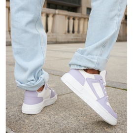 Inna Baskets classiques Linneo blanches et violettes 3