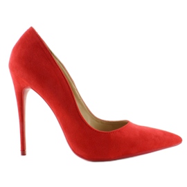 Talons classiques en daim 5005 Rouge 2