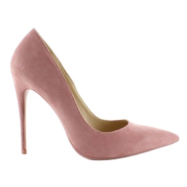 Escarpins Classic 5005 en daim rose 2