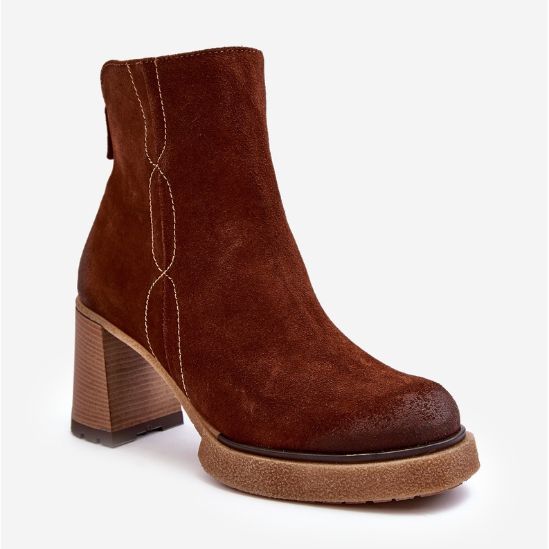 Botte daim marron femme hot sale