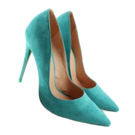 Talons classiques en daim 5005 L. Bleu multicolore 3