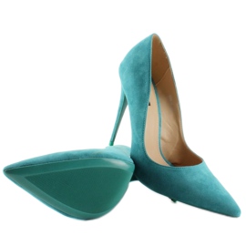 Talons classiques en daim 5005 L. Bleu multicolore 4