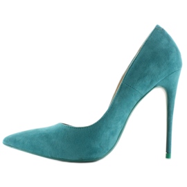 Talons classiques en daim 5005 L. Bleu multicolore 2