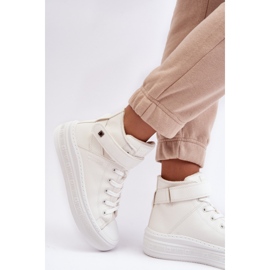 Baskets isolées pour femmes sur la plateforme Big Star, blanches MM274006 1