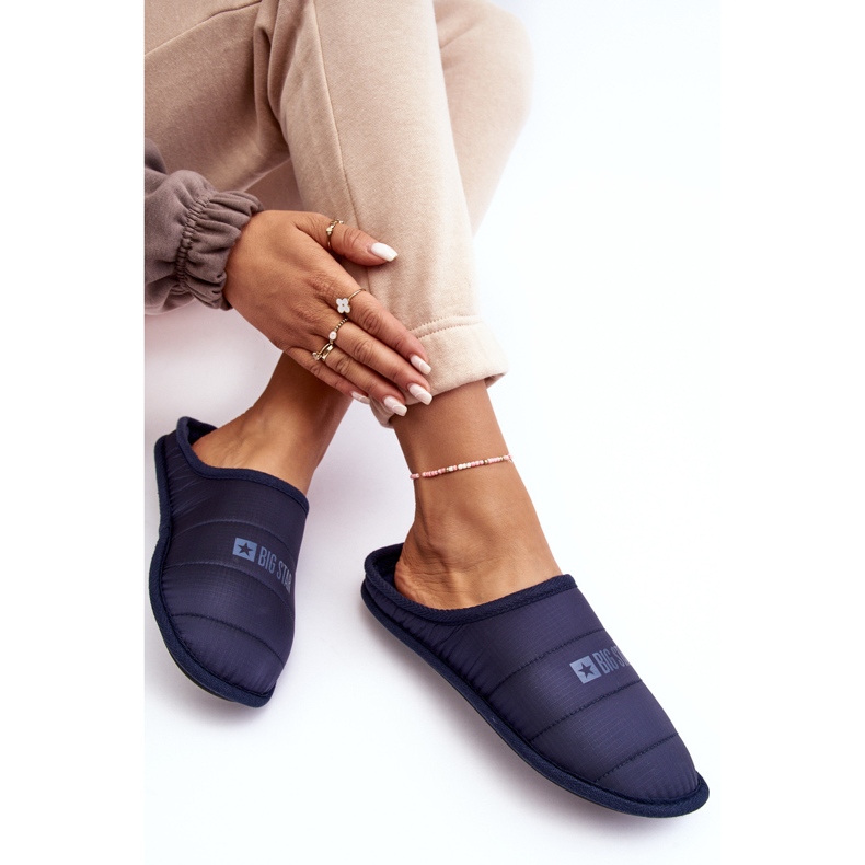 Pantoufles classiques bleu marine pour femmes Big Star KK274601 1