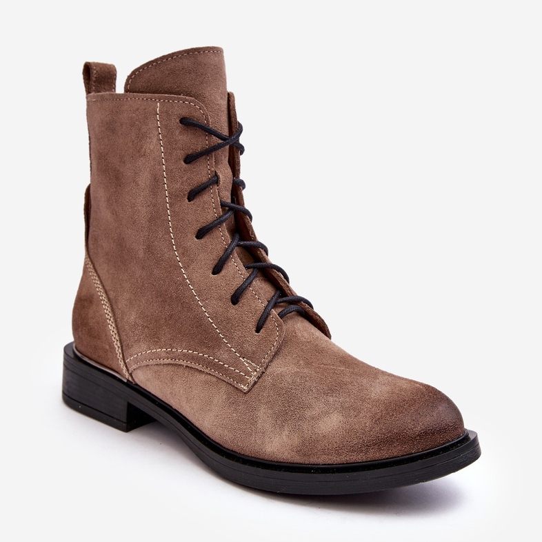 Bottes isolées en daim confortables marron clair Lemar Revin brun 1