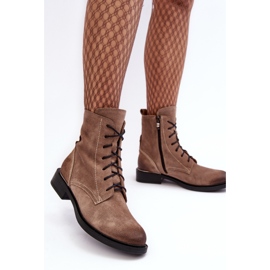 Bottes isolées en daim confortables marron clair Lemar Revin brun 3