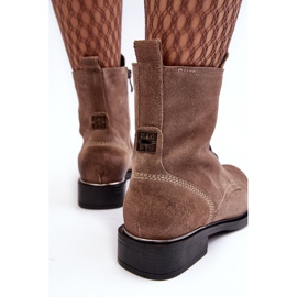 Bottes isolées en daim confortables marron clair Lemar Revin brun 6