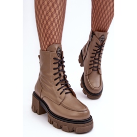 Bottes Isolées Femme En Cuir Lemar Marron Rehin brun 1