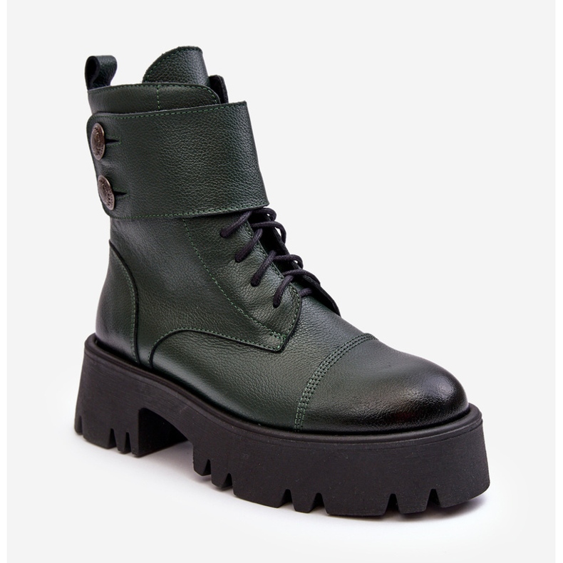Lemar Anceria Bottes de travail en cuir pour femme Vert 2