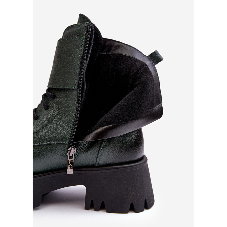 Lemar Anceria Bottes de travail en cuir pour femme Vert 1