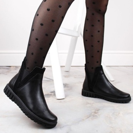 Filippo W PAW472 bottines à enfiler en cuir isolé noir le noir 2