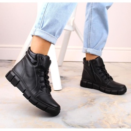 Bottes en cuir confortables et isolées Helios W H562A, noir le noir 2