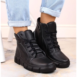 Bottes en cuir confortables et isolées Helios W H562A, noir le noir 3
