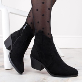 Santiags à talons en daim S.Barski W OLI241 noir 1