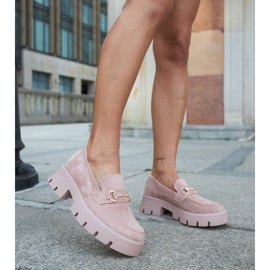 Mocassins roses avec boucle et strass par Gaiola 2 Mocassins roses avec boucle et strass par Gaiola 2