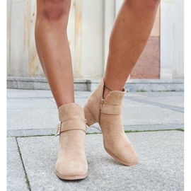 Bottines caramel avec zircons Anibal beige 3