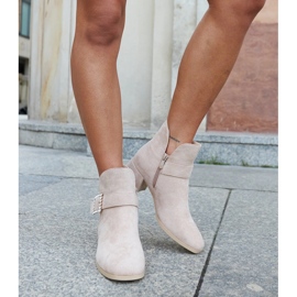Bottines beiges avec zircons Anibal 3