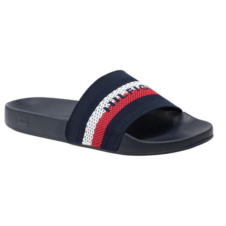 Tongs Tommy Hilfiger Knited Pool Slide M FM0FM03642 bleu 1